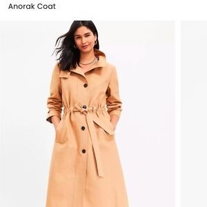 Loft Women's Tan Anorak Coat NWOT